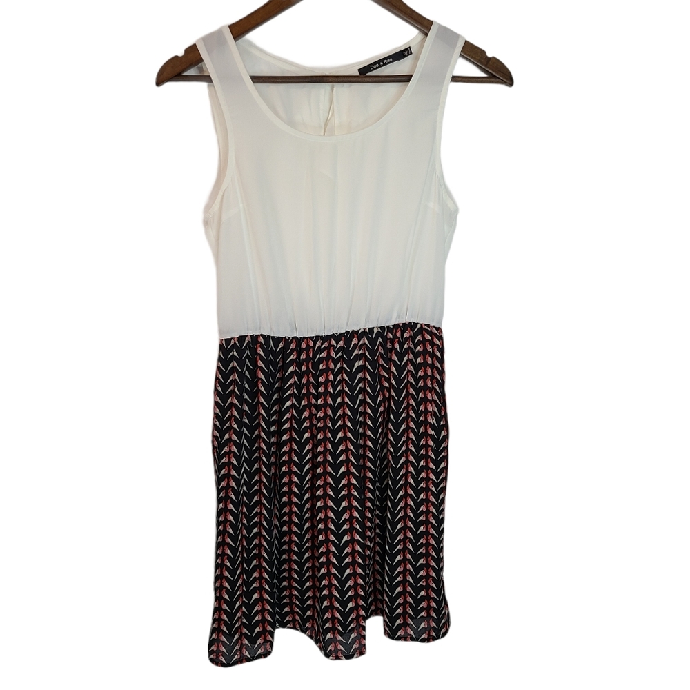 Doe & Rae Bird Pattern Dress Small